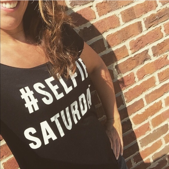 #Selfie Saturday Black Tee - Picture 2 of 2